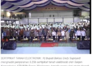 Ribuan Warga Jawa Barat Terima Sertifikat Tanah Elektronik dari Kementerian ATR/BPN
