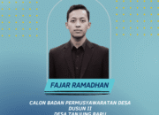 Siap Calonkan Diri Jadi BPD,  Fajar Ramadhan Pemuda Dusun II TanjungBaru Komitmen Salurkan Aspirasi Masyarakat
