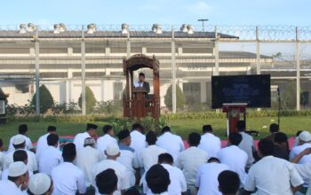 Lapas Kelas IIA Cikarang Gelar Sholat Idul Adha dan Penyembelihan Hewan Kurban
