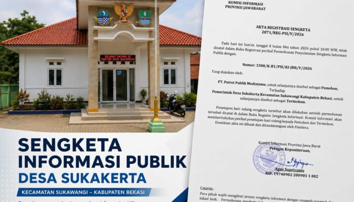 Tidak Patuhi UU No 14 Tahun 2008 Tentang Keterbukaan Informasi Publik, Kades Sukakerta Digugat di Komisi Informasi dan Terancam Dieksekusi di PTUN Bandung