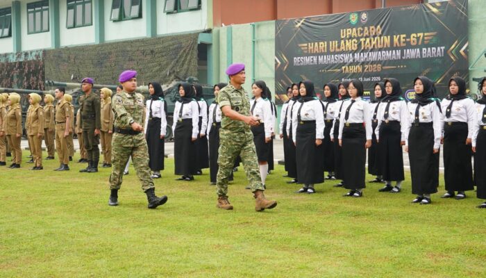 Pangdam III/Siliwangi Pimpin Upacara HUT Ke-67 Menwa Mahawarman Jabar 2026