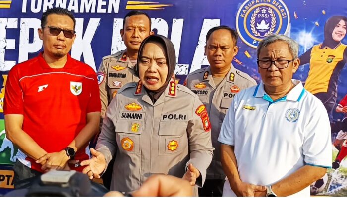 Meriahkan HUT Bhayangkara ke-80, Kombespol Sumarni Resmi Buka Turnamen Mini Socceer Piala Kapolres Cup 2026 di Jababeka