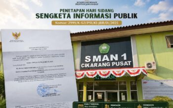 Diduga Tidak Transparan Pengelolaan Dana Bos dan Tidak Tanggapi Permohonan Informasi, SMAN 1 Cikarang Pusat Digugat di Komisi Informasi Jawa Barat