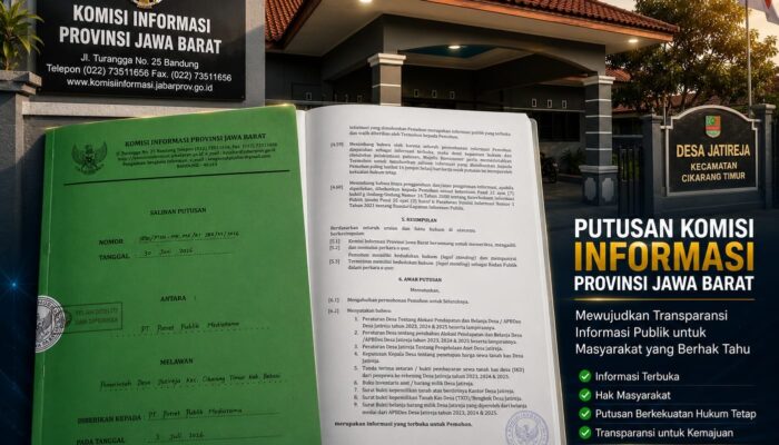 Tidak Patuhi Putusan Inkrah Komisi Informasi, Kades Jatireja Suwandi Akan Digugat di PTUN Bandung