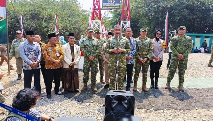 KSAD Resmikan Jembatan Perintis Garuda di Cibarusah, TNI Bangun Ribuan Jembatan dan Sumur Air Bersih