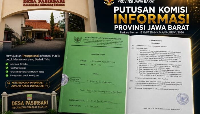 Tidak Patuhi Putusan Inkrah Komisi Informasi, Kades Pasirsari Akan Digugat di PTUN Bandung
