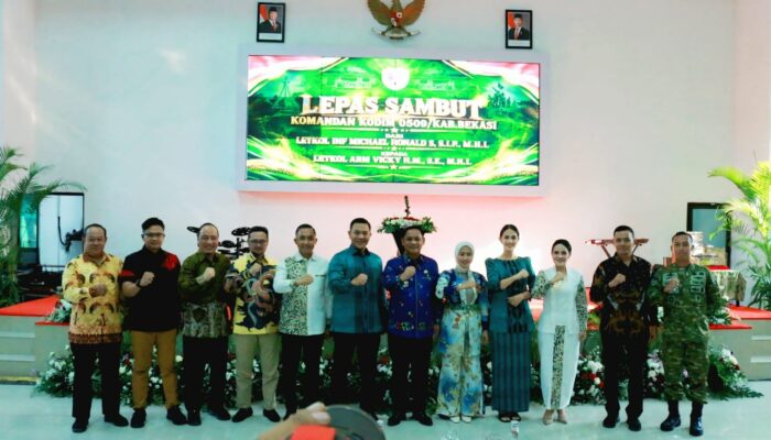 Lepas Sambut Dandim 0509/Kab Bekasi, Letkol Arm Vicky Harryanto Mamoto Siap Lanjutkan Sinergitas