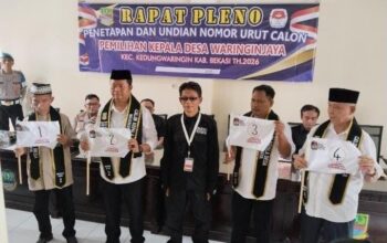 Panitia Pilkades Waringinjaya Gelar Rapat Pleno Tetapkan Empat Calon Kades dan Nomor Urut