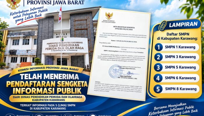 Diduga Tidak Transparan Kelola Dana Bos, Lima Sekolah SMPN di Karawang Digugat di Komisi Informasi Jawa Barat