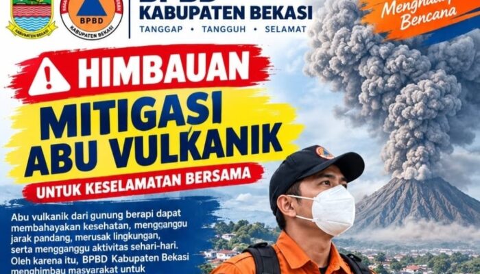 BPBD Kab Bekasi Imbau Warga Waspadai Dampak Abu Vulkanik