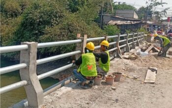 Dinas SDABMBK Percepat Rehabilitasi Jembatan CBL Penghubung Desa Kalijaya-Sukajaya