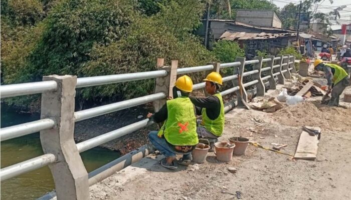 Dinas SDABMBK Percepat Rehabilitasi Jembatan CBL Penghubung Desa Kalijaya-Sukajaya