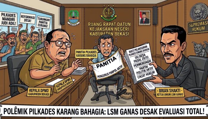 DPMD Bekasi Diduga Lalai, LSM Ganas Desak Bupati Bekasi Batalkan Hasil Pilkades Karang Bahagia